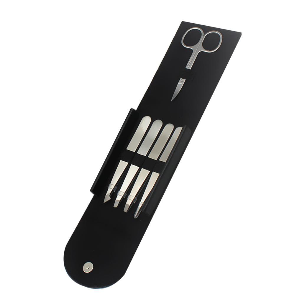 5x Stainless Tweezer Scissors Eyelash Clip Nose Face Ingrown Hair Removal
