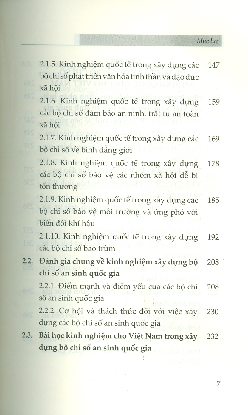 Những Vấn Đề Chung Trong Xây Dựng Bộ Chỉ Số An Sinh Quốc Gia (Sách Chuyên Khảo)