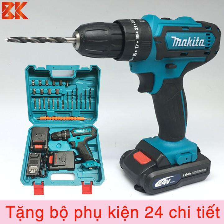 MÁY KHOAN PIN MAKITA 24V CHUẨN 5 CELL - 3 CHỨC NĂNG - CÓ BÚA