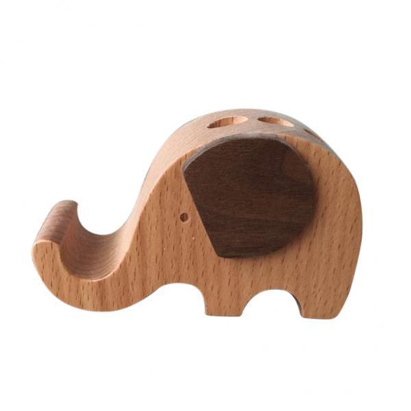 2xSolid Wood Animal Moible Phone Holder Desk Stand Holder for Phone Tablets d