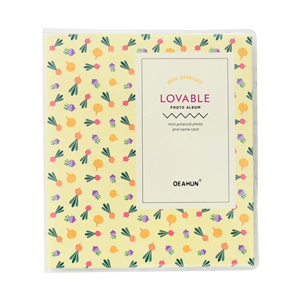 64 Pockets Photo Album for   Mini 8, 9 7s 50 90 Film - , 110X140X40mm Yellow