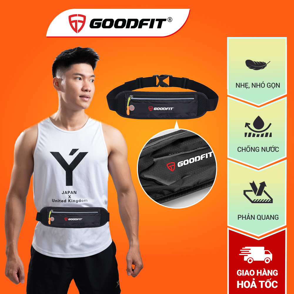 Túi đeo hông, đeo bụng chạy bộ nam nữ GoodFit GF116RB chống nước, phản quang