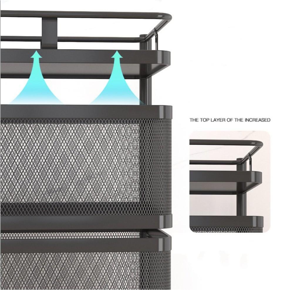 Kệ bánh xe di chuyển 4 tầng có thể xoay Magical Space - AsiaMart