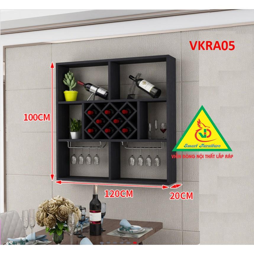 Kệ rượu trang trí treo tường VKRA05 - Nội thất lắp ráp