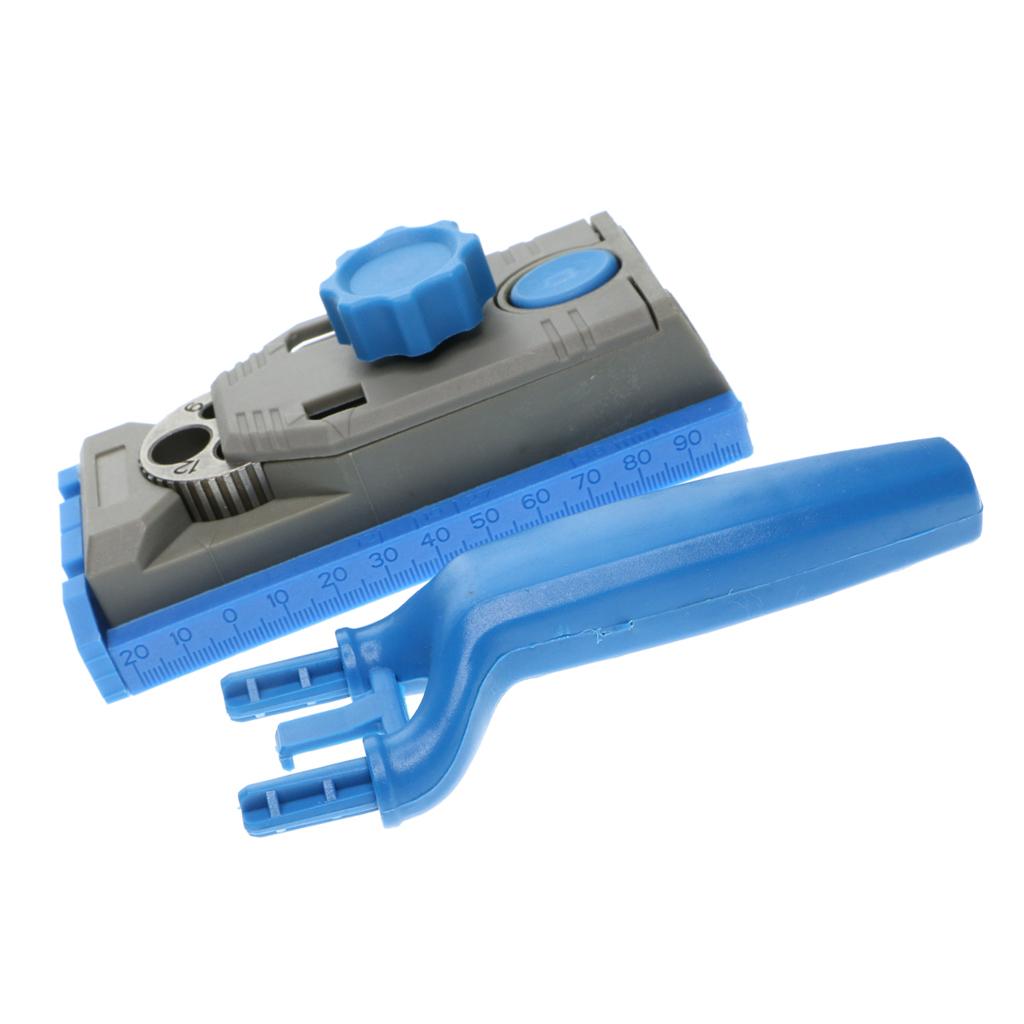 Jig Pocket Hole Drill Round Tenon Locator Woodworking Joinery Joining Tool