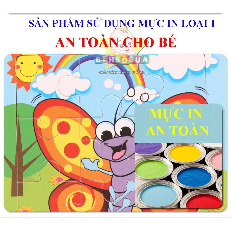 Tranh ghép hình cho bé - Tranh ghép hình 9 mảnh cho bé - Hàng loại 1 kích thước 15x15cm