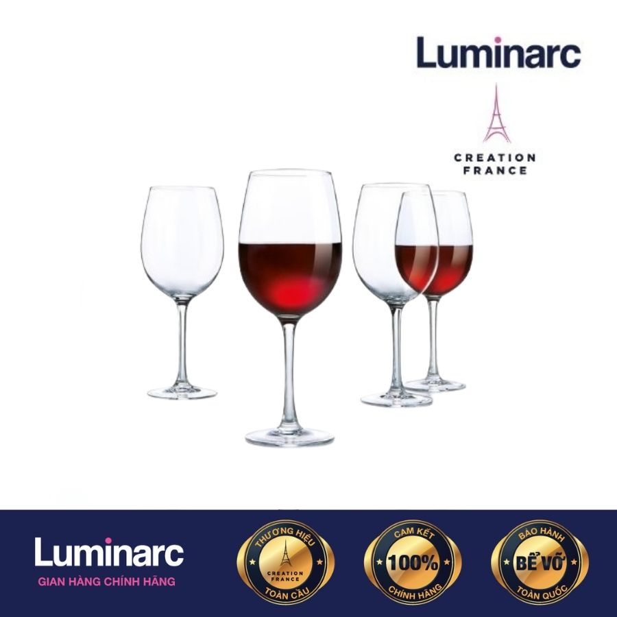 Bộ 4 Ly Rượu Vang Thuỷ Tinh Luminarc World Wine 350ml - LUWOE5979