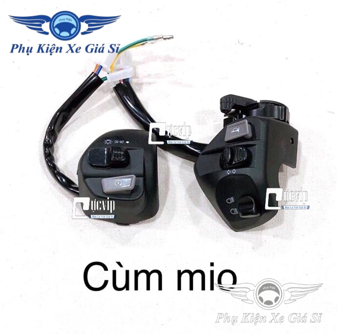 Bộ Cùm Công Tắc Độ Kiểu Mio Gắn cho Exciter, Nouvo, Jupiter, Luvias, Sirius MS2263 - Tặng 01 Móc Gắng Chìa Khóa Xe Ngẫu Nhiên