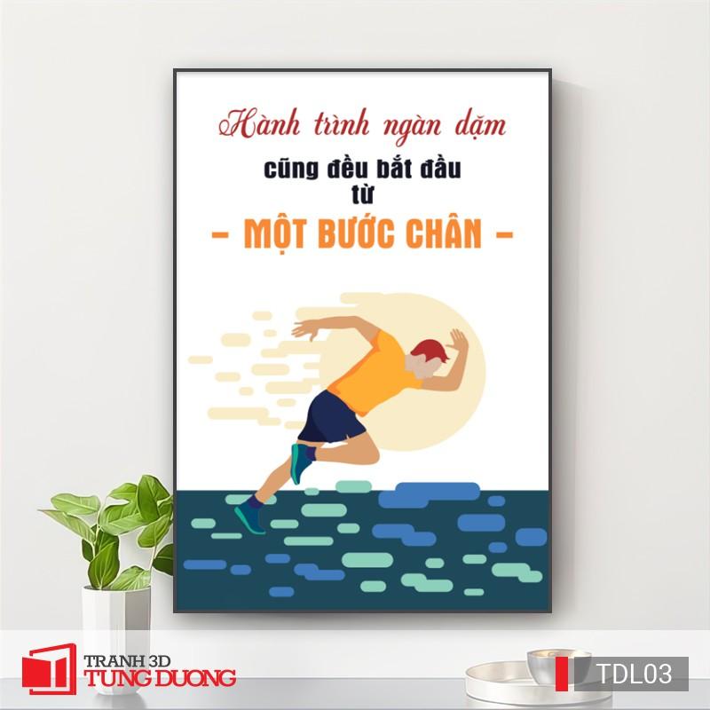 Tranh treo tường động lực văn phòng câu nói slogan truyền cảm hứng, tranh canvas trang trí DL16