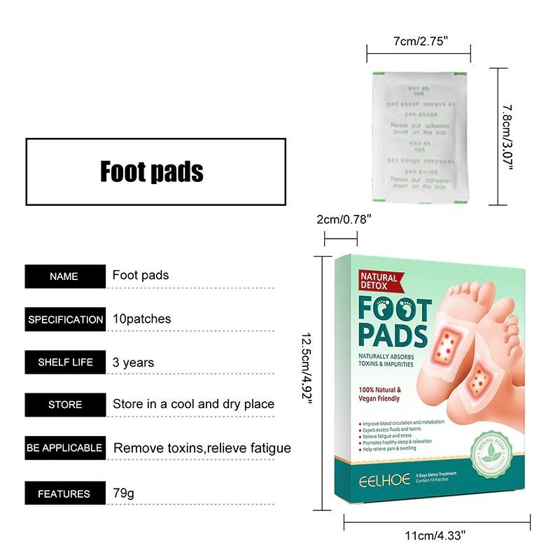 Miếng dán bàn chân thải độc cải thiện giấc ngủ Detox Foot Patches (hộp 10cái)