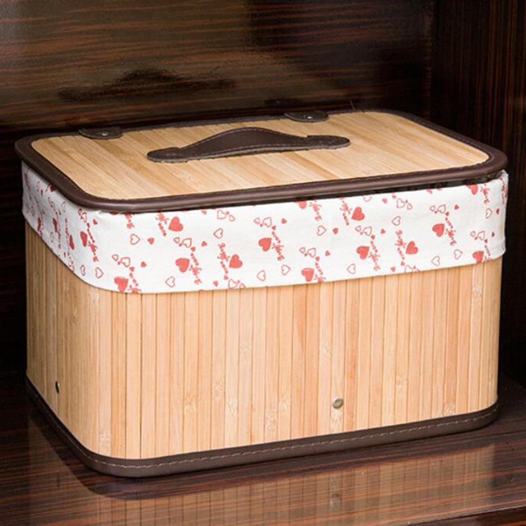 Weave storage basket with bamboo handmade snacks toy storage box