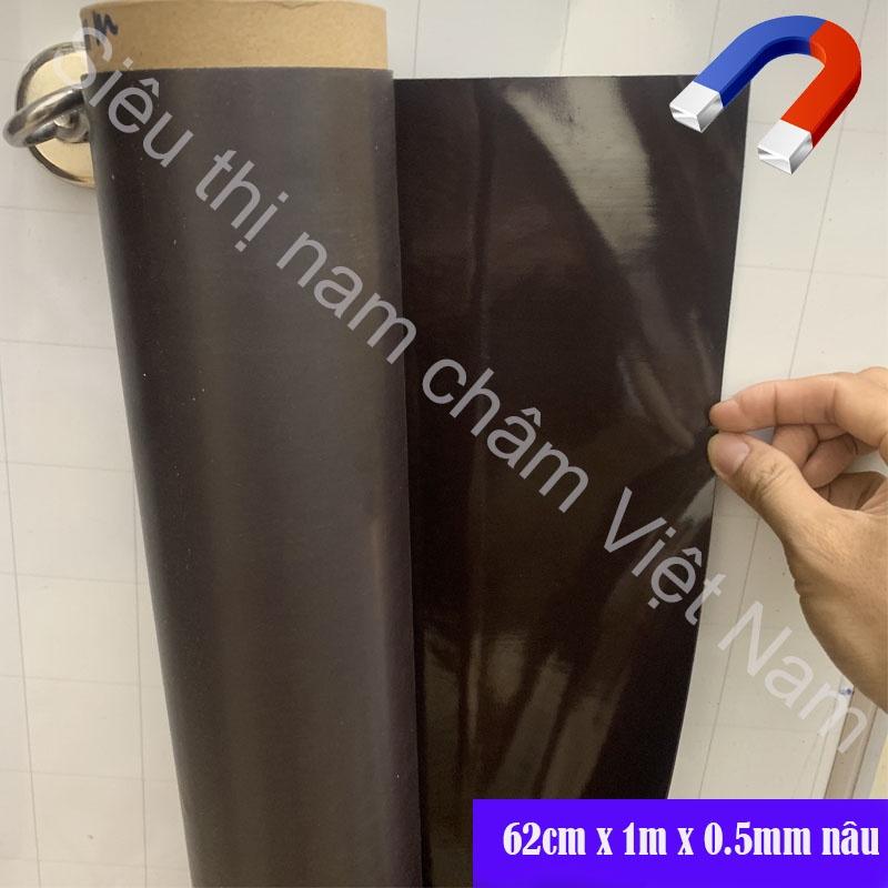 Nam châm cuộn nâu 0,5mm x 62cm x 1 mét dài