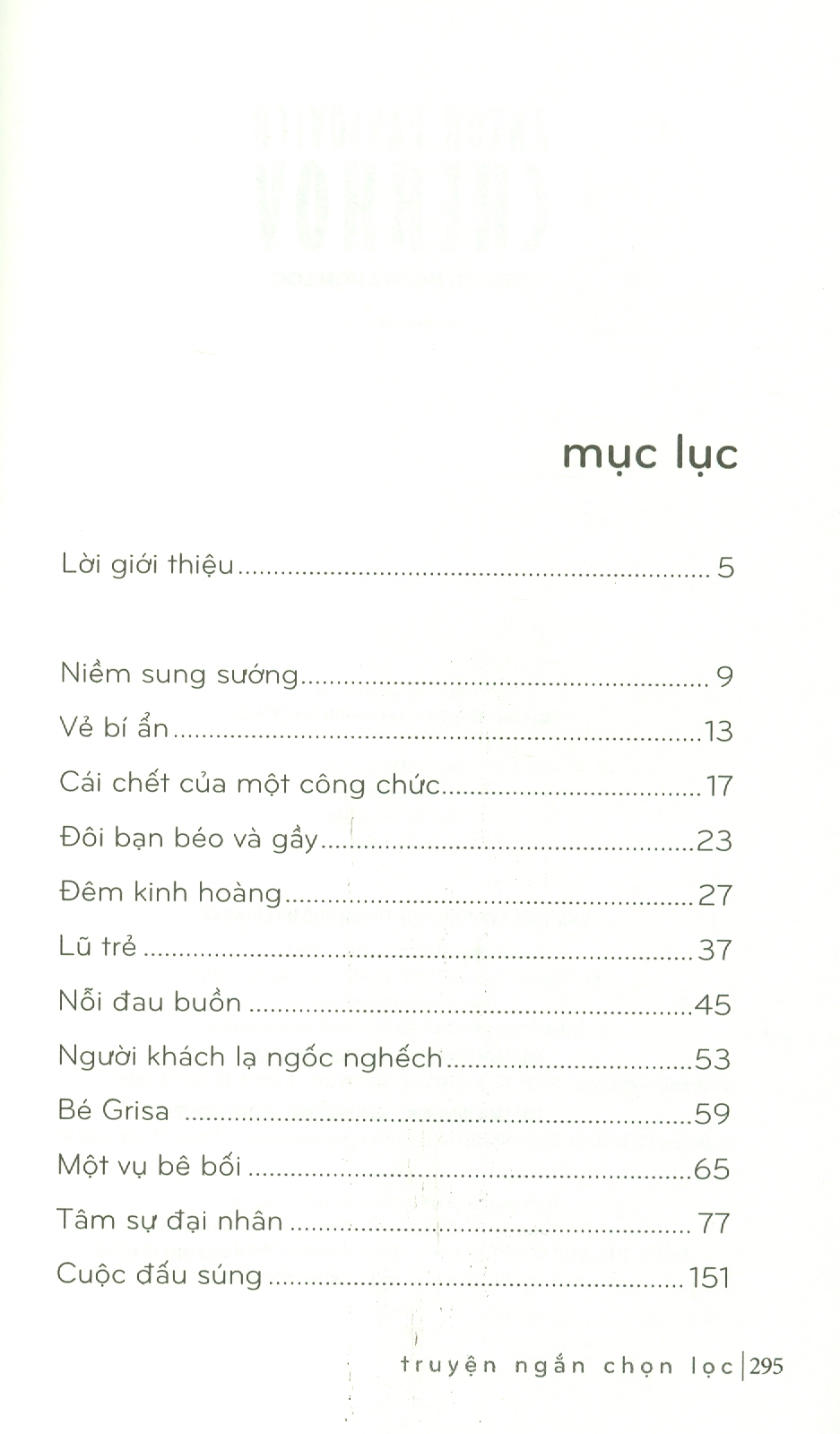 Anton Pavlovich Chekhov - Truyện Ngắn Chọn Lọc