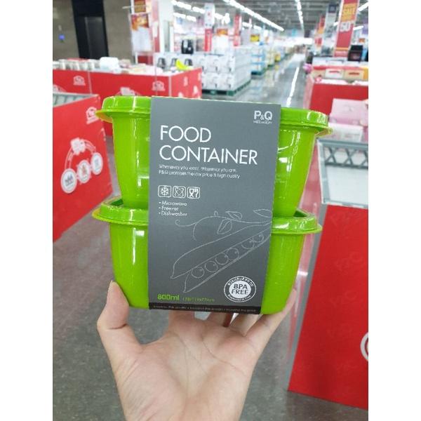 Sét 2 Hộp Bảo Quản Thực Phẩm P&Q Cao Cấp 800ml