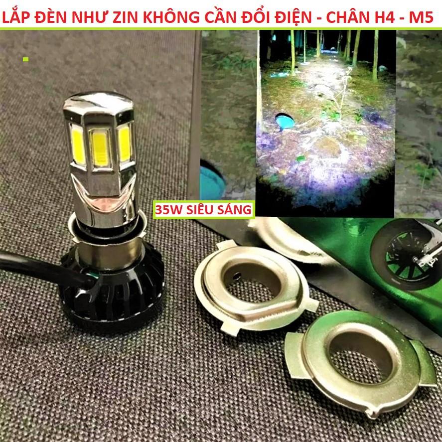 Đèn pha led xe máy 6 tim siêu sáng lắp trực tiếp xài điện máy cho các xe