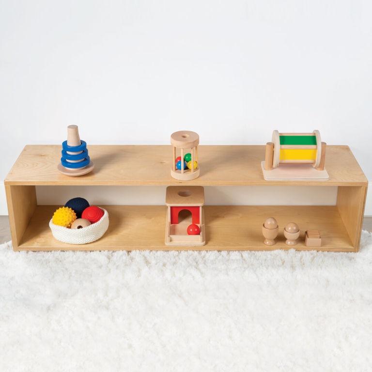 Kệ gỗ montessori Đựng Đồ Chơi Cho Bé, Đồ Dùng Trẻ Em, Bỉm Sữa,Sách Vở Chất Liệu Gỗ Thông tự nhiên