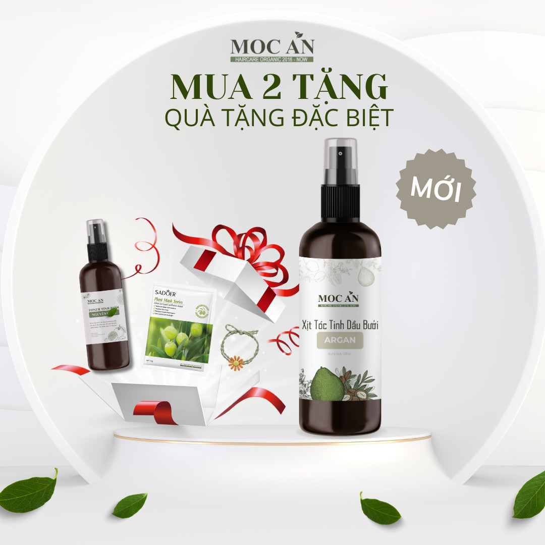 Xịt Kích Mọc Tóc Tinh Dầu Bưởi Dầu Argan ( Argan ) 120ml Mộc Ân Haircare hỗ trợ giảm rụng, giảm tình trạng ngứa do gàu