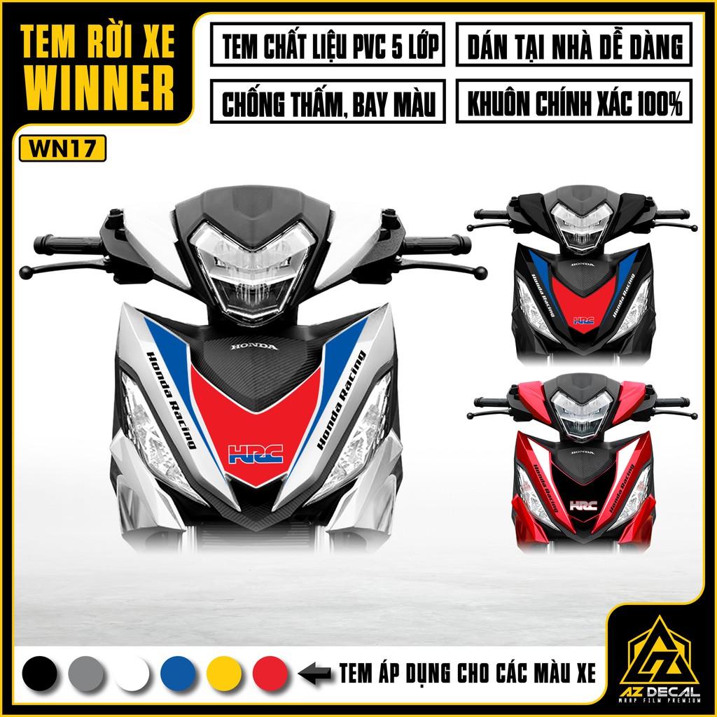 Tem Rời Dán Xe Winner V1 / 150 Mẫu HRC | WN17 | Decal Chế Xe Chất Liệu PVC Chống Thấm, Chống Bay Màu