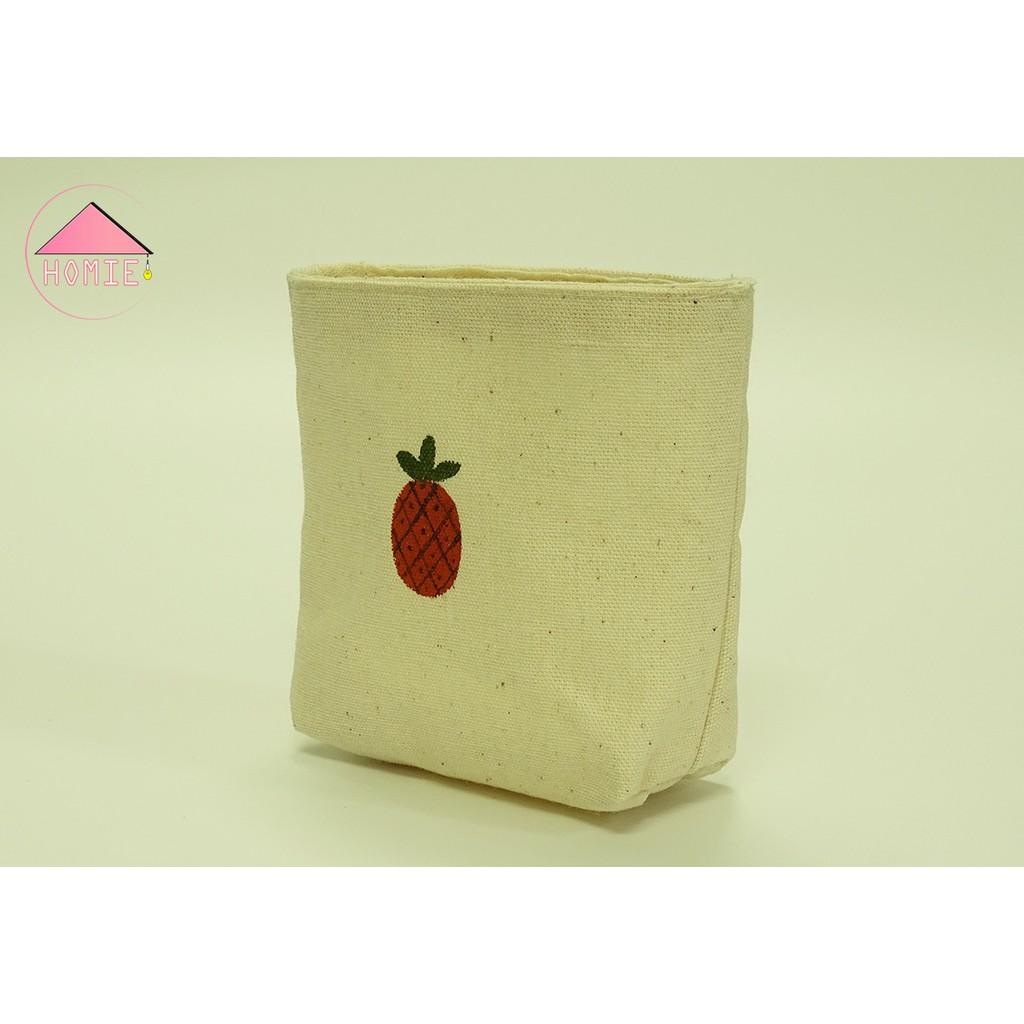 Set 5 túi canvas đa năng hít tủ lạnh, khung lưới săt