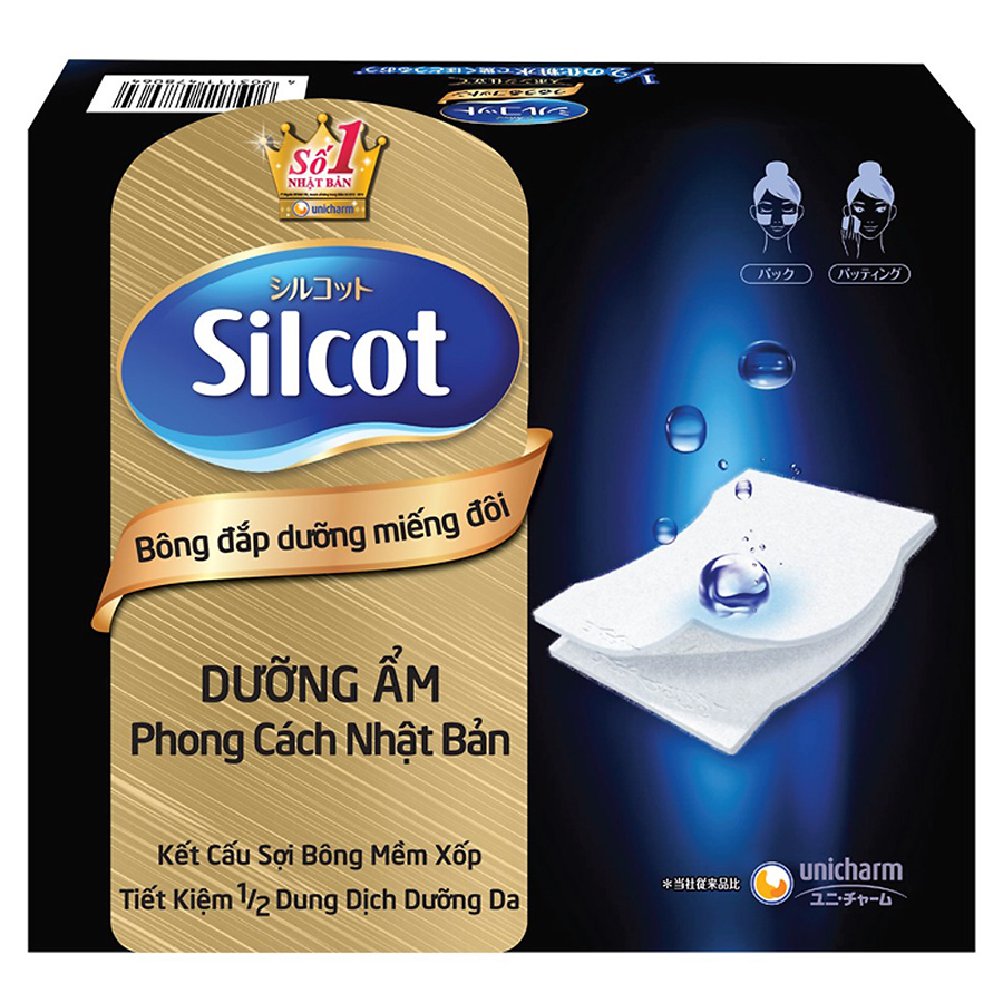 Bông Trang Điểm Silcot Miếng Đôi (40 miếng/Hộp)