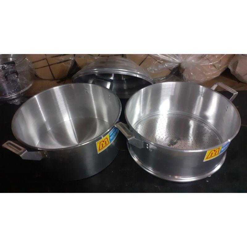 Chõ đồ xôi, hấp xôi 15kg size 40 Mạnh Hùng,hàng dày dặn,nhôm bóng sáng(CHÍNH HÃNG MADE VIET NAM)