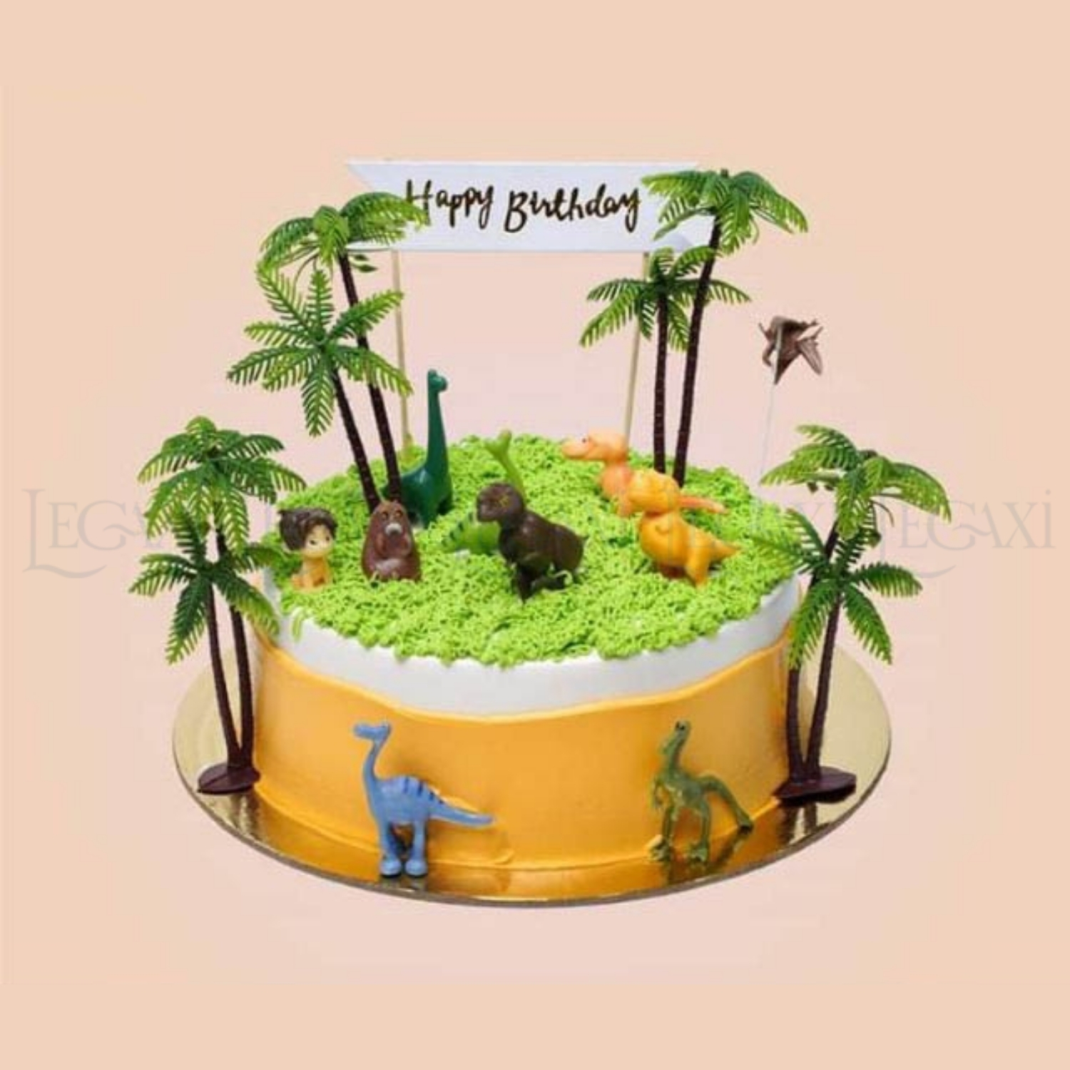 Mô hình cây dừa cây cọ nhựa trang trí bánh kem gato topper cake Legaxi