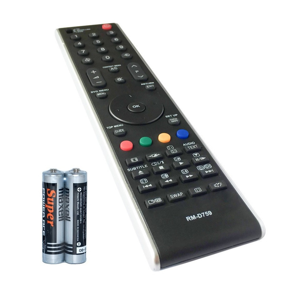 Remote Điều Khiển Cho TV LCD, TV LED TOSHIBA Regza Link RM-D759 (Kèm Pin AAA Maxell)