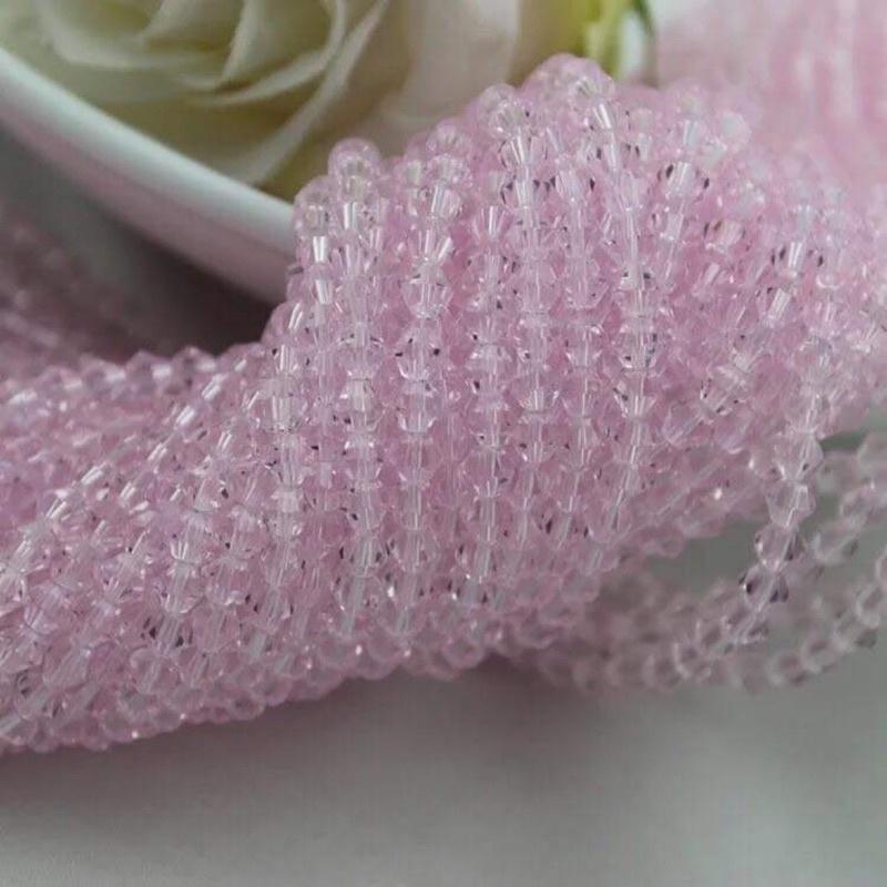 1 dây pha lê thoi 3mm, 4mm nhiều màu đính kết quần á