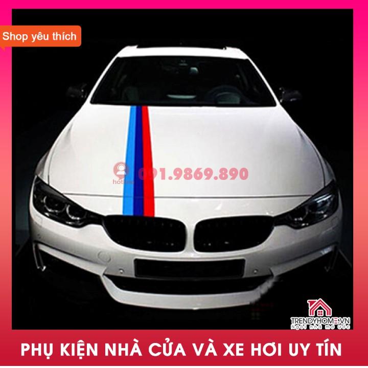 Decal dán xe thể thao phong cách BMW M sport, cờ ý, đức, pháp, loại cao cấp độ bền cao