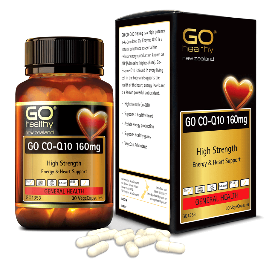 GO CO Q10 160MG 30 VIÊN- Viên uống bổ tim nhập khẩu chính hãng GO Healthy New Zealand