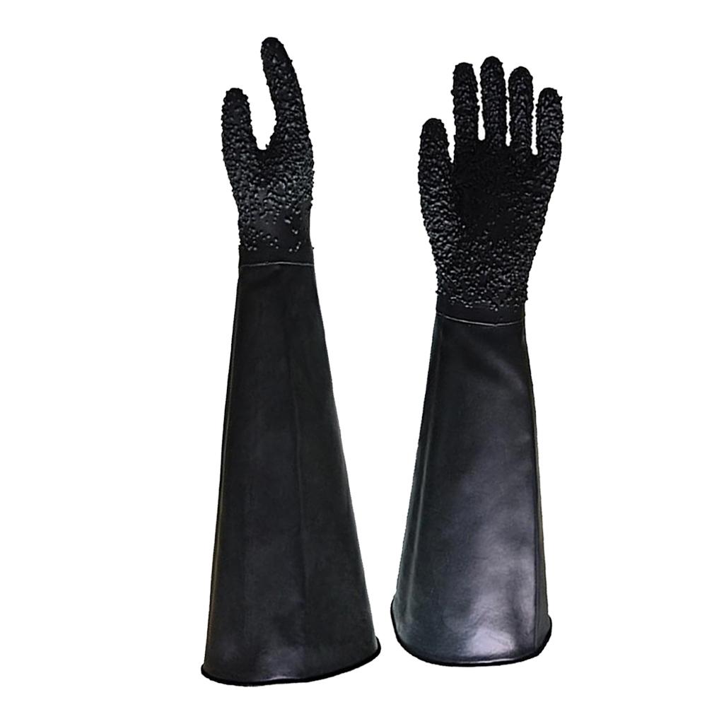 2Pcs Heavy Duty Sandblasting Work Gloves Left for Sand Sand Blasting Cabinet