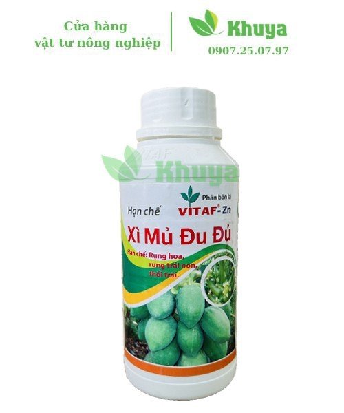 Phân bón lá Vitaf Xì Mủ Đu Đủ 500ml Hạn chế rụng hoa - Thối trái