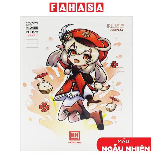 Tập Class Cosplay - 4 Ô Ly - 200 Trang 70gsm - Hồng Hà 0455 (Mẫu Bìa Giao Ngẫu Nhiên)