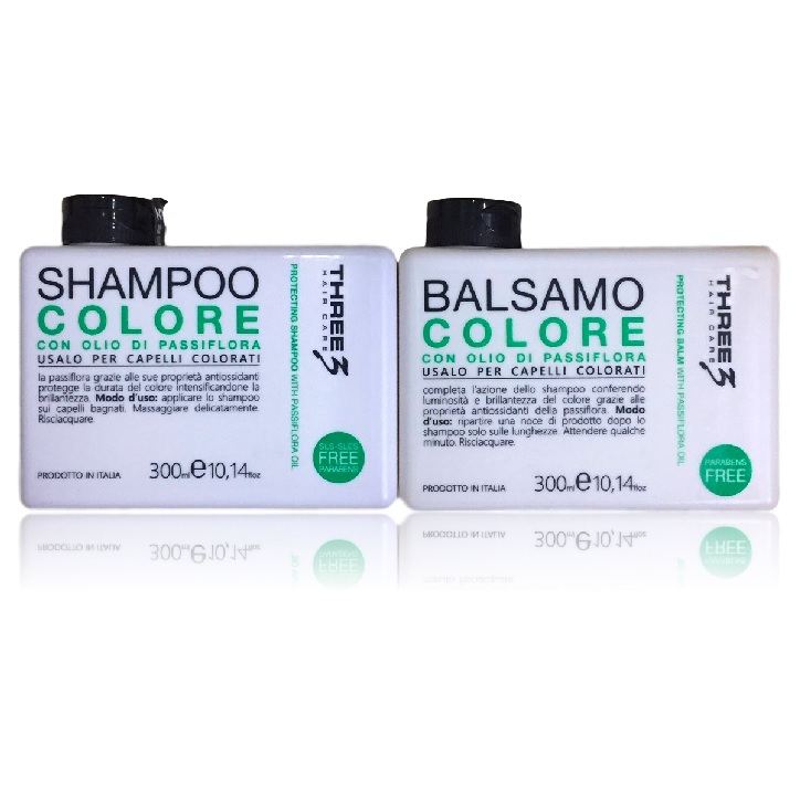 Bộ dầu gội xả giữ màu tóc nhuộm Faipa Three3 Hair Care Colore Protecting shampoo &amp; balm 300ml