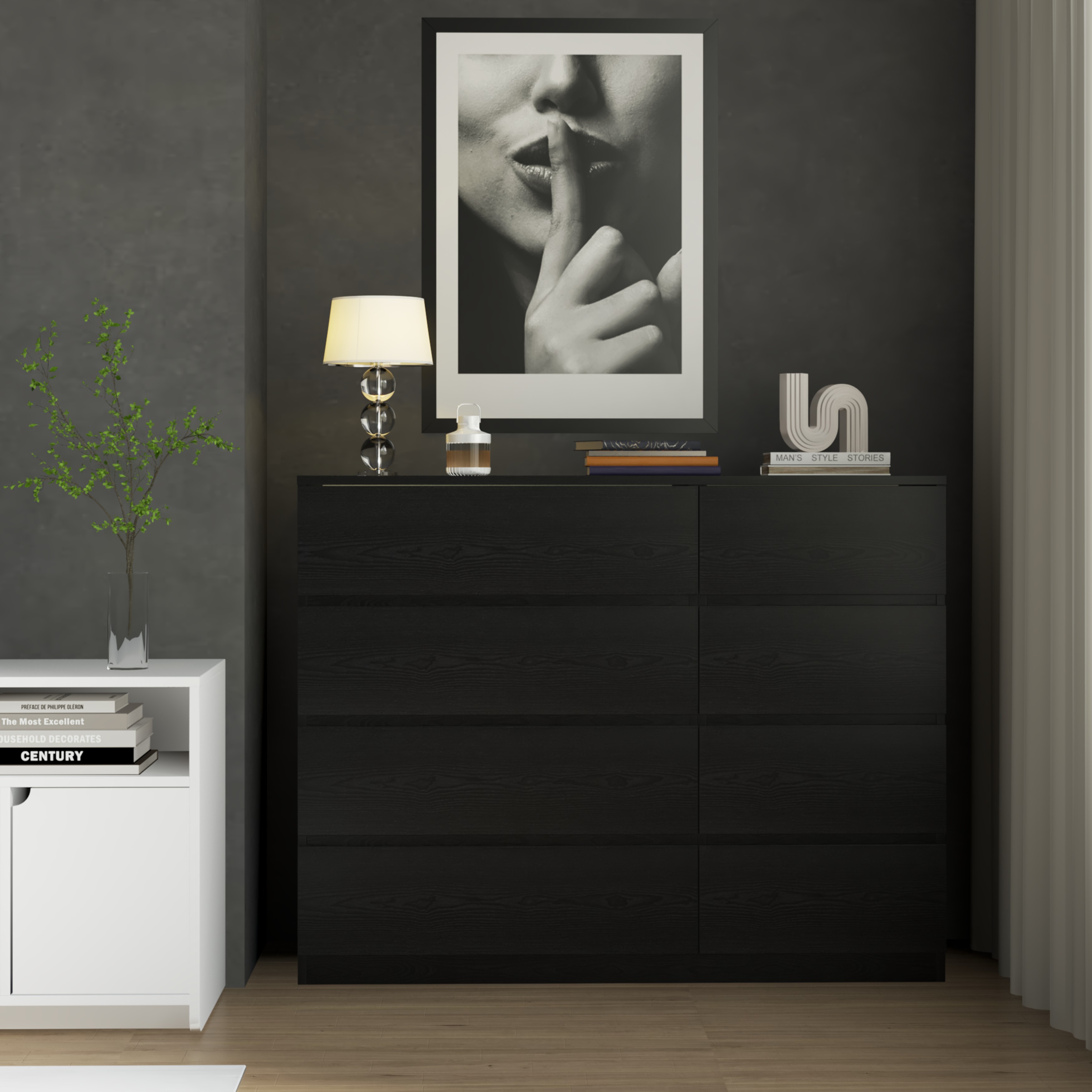 OLA, Tủ đựng đồ 8 ngăn kéo, 120cm x 45cm x 94cm , THK_091