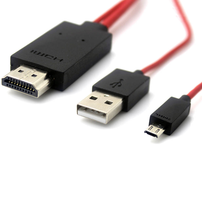 Cáp Truyền Hình Ảnh Từ Điện Thoại Lên Tivi HDMI MHL Dành Cho Android Cao Cấp AZONE