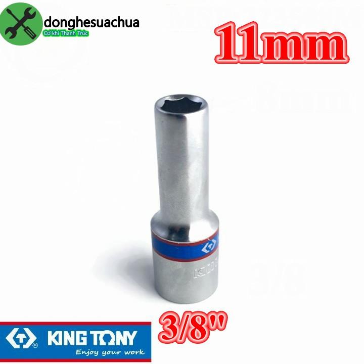 Tuýp 11mm loại 3/8 dài 63mm có 6 cạnh màu trắng Kingtony 323511M