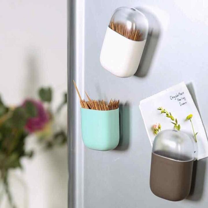Hộp đựng tăm có nam châm hít tủ lạnh tiện lợi cao cấp - DMA store