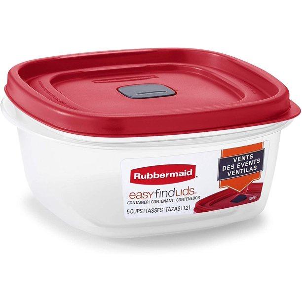 Hộp nhựa đựng thực phẩm nắp đỏ có vent Rubbermaid USA size 1.2L