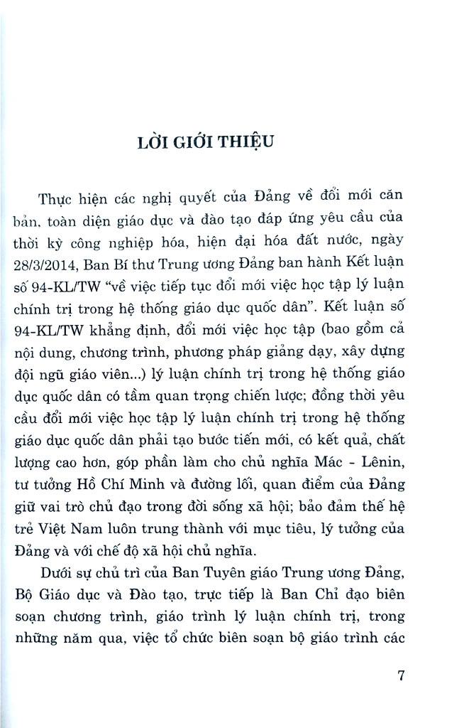 Giáo Trình Tư Tưởng Hồ Chí Minh - Dành Cho Bậc Đại Học Không Chuyên Lý Luận Chính Trị