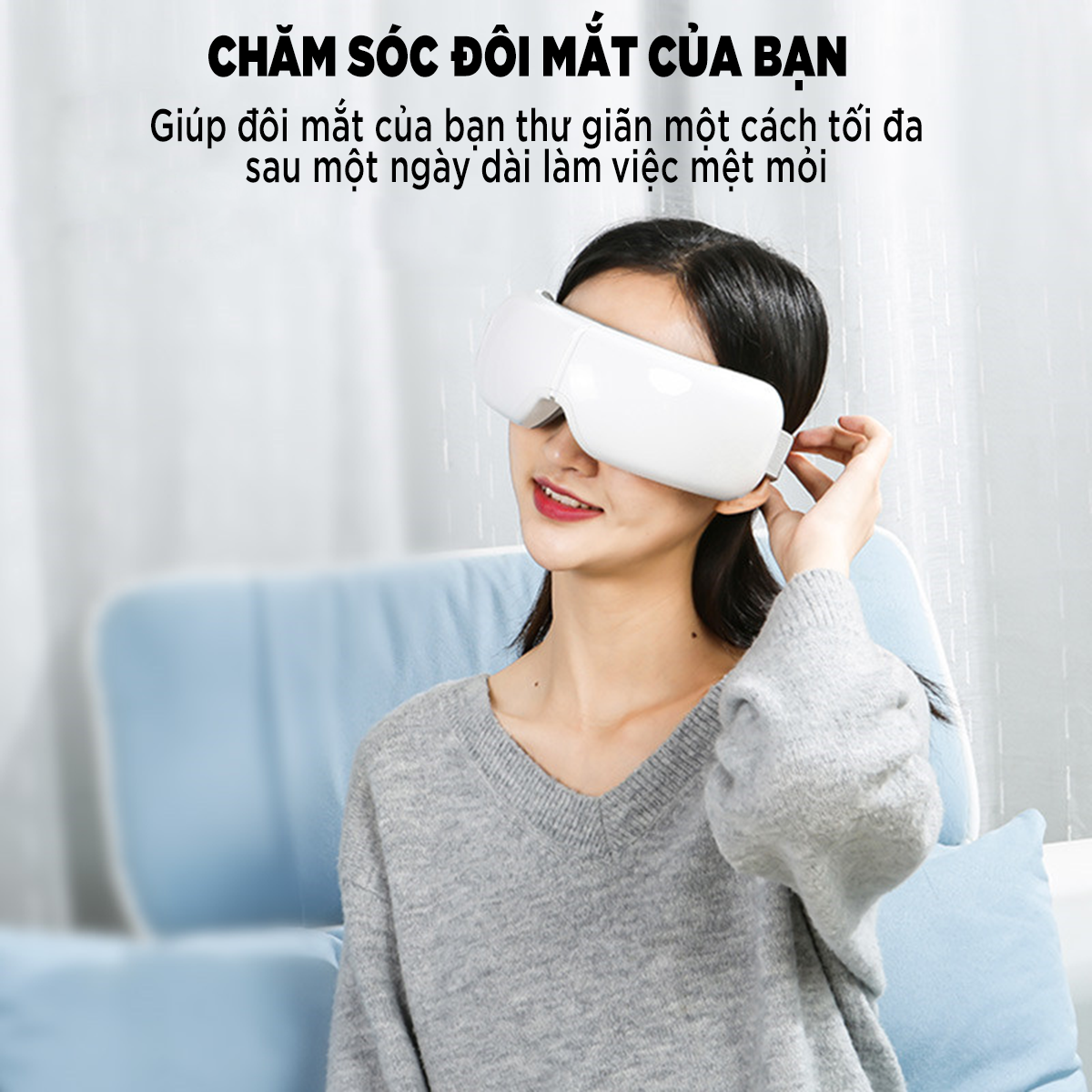 Máy Mát xa Mắt Ammi AM-2098, Máy Massage Mắt Thông Minh Công Nghệ 6D Nhật Bản Thế Hệ Mới Nhất 2022