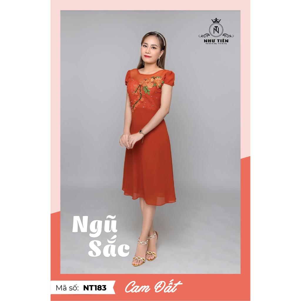 Đầm Nữ Trung Niên Như Tiên Ngũ Sắc NT183