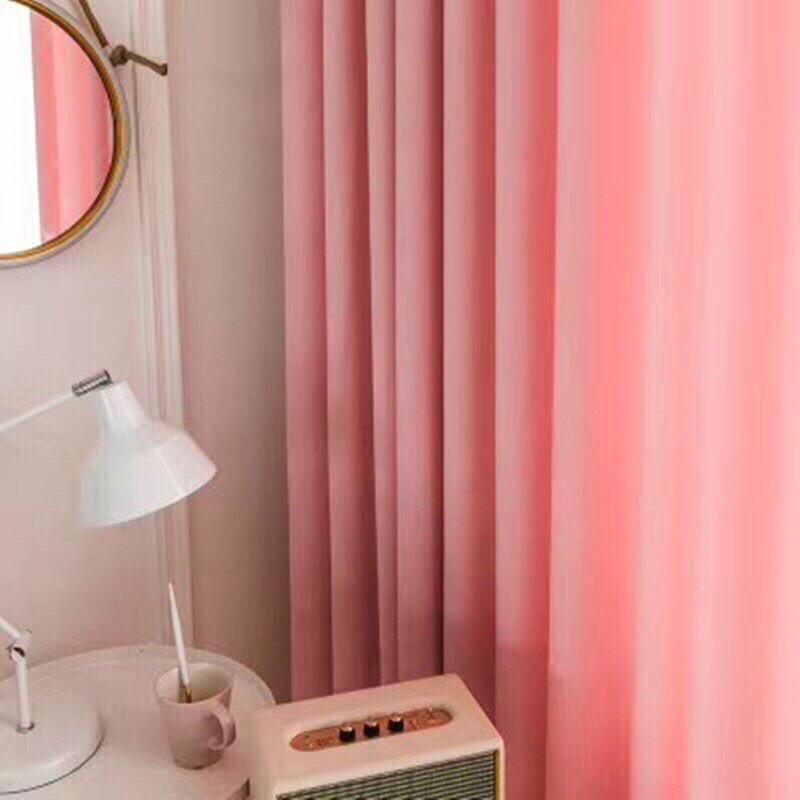 Rèm vải màu hồng phấn đẹp xinh xắn,thích hợp làm rèm cửa sổ,cửa đi trang trí phòng Decor