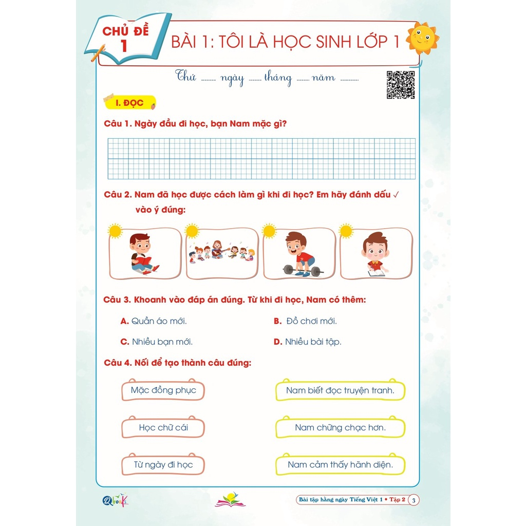 Sách - Bài Tập Hằng Ngày Tiếng Việt 1 - Tập 2