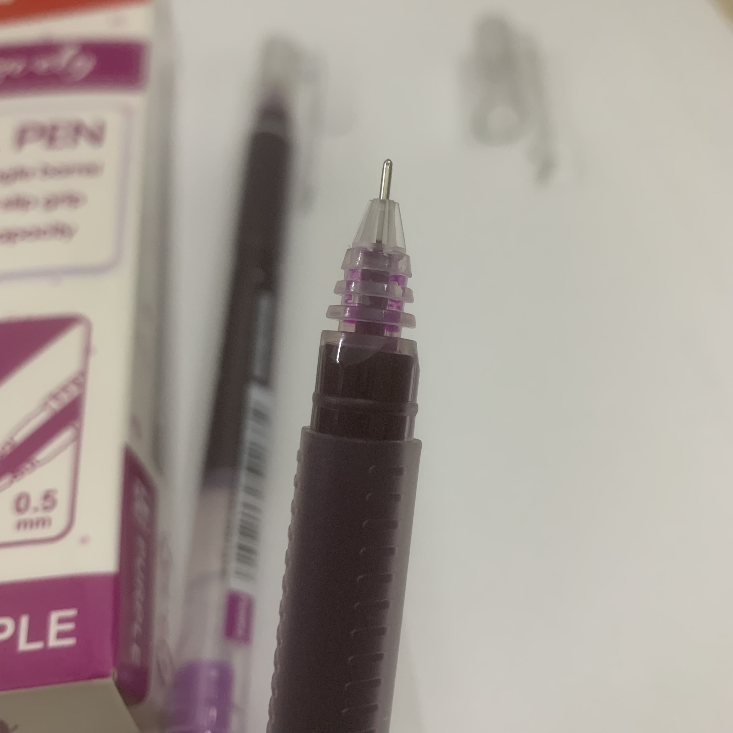 Hộp 12 Bút nước M&amp;G AGPV3441 ngòi 0.5mm - Mực tím, Viết êm trơn, viết tới 2.000m siêu nhiều mực