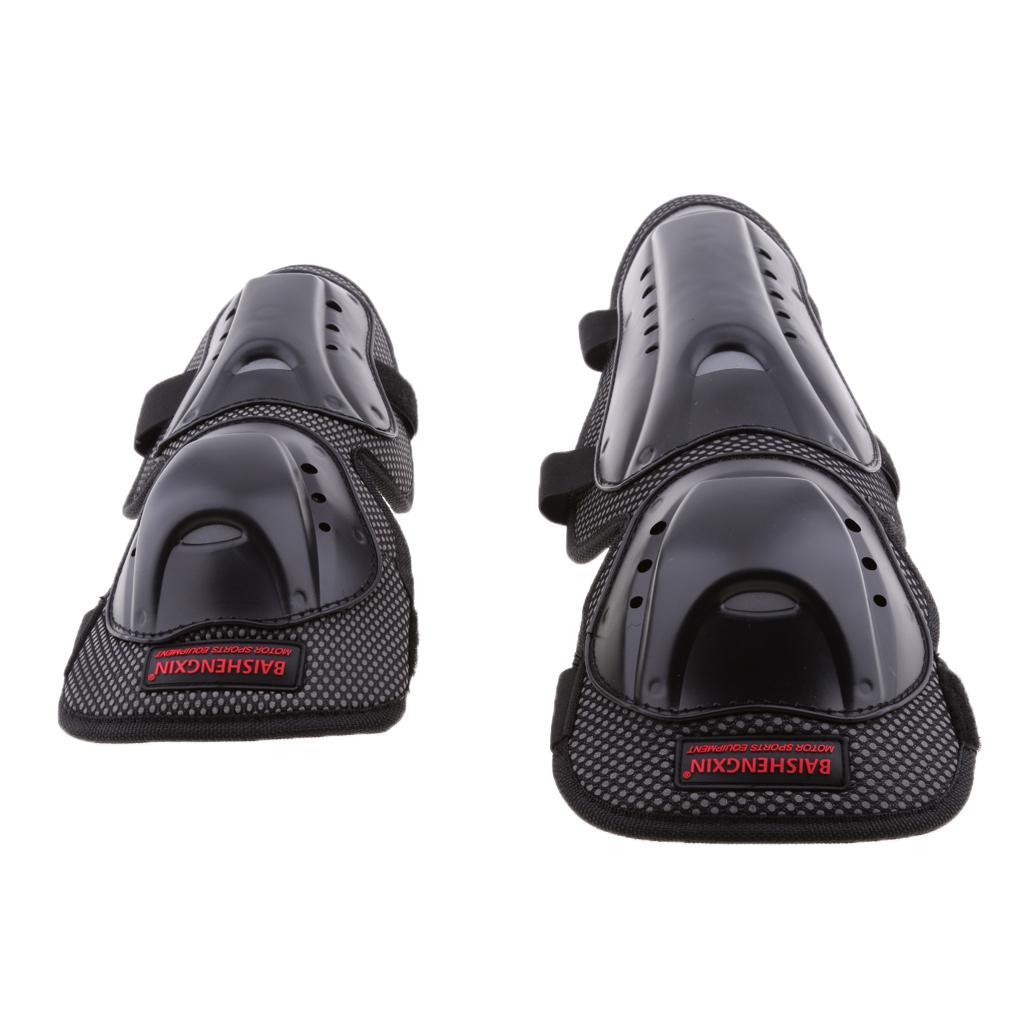 2x 4Pieces Unisex Motorcycle Motocross Cycling Elbow And Knee Pads Protector Guard Armors Set Black
