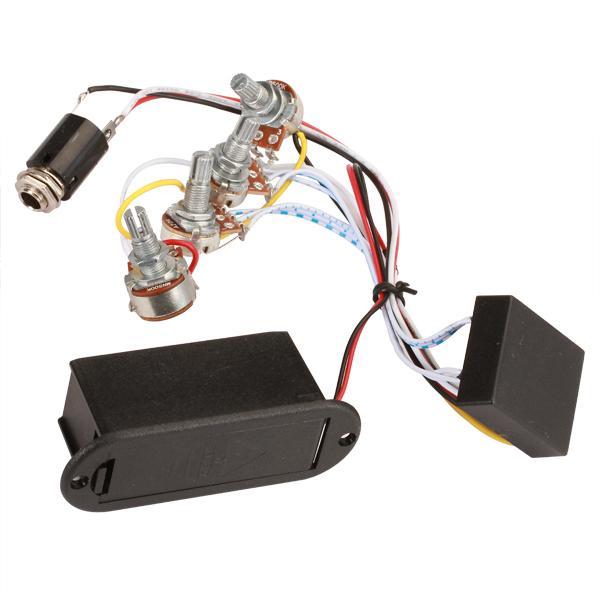 3x2-Band EQ Preamp Circuit for Active Bass Pickup