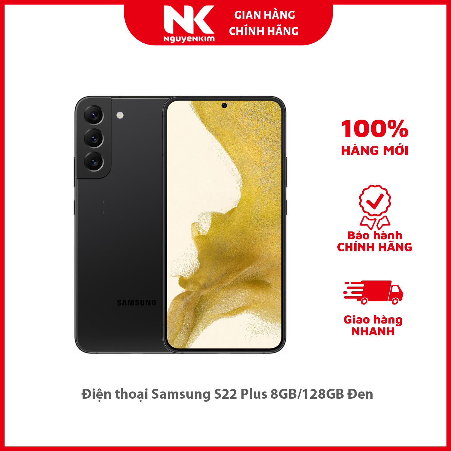 Điện thoại Samsung S22 Plus 8GB/128GB Đen - Hàng Chính Hãng