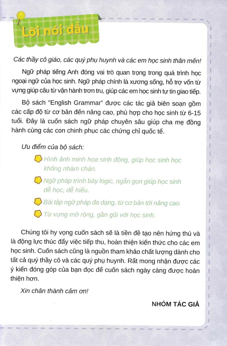 English Grammar For Flyers 1 - Có Đáp Án