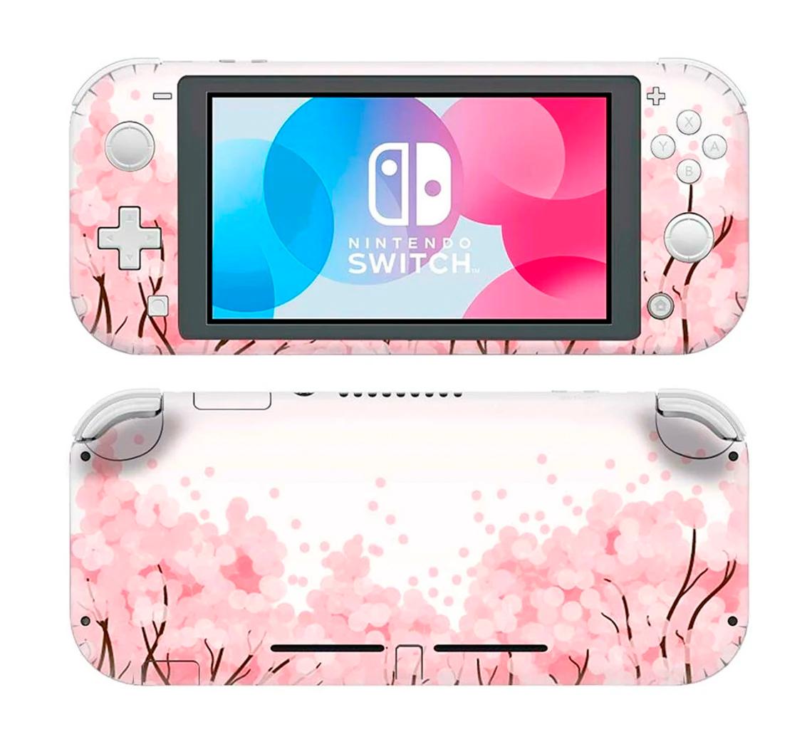 Skin decal dán Nintendo Switch Lite mẫu Pink Sakura 2 (dễ dán, đã cắt sẵn)